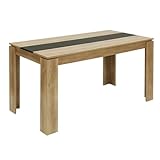 FURNITABLE Esstisch, Moderner Esszimmertisch Holztisch für Küche, Großer Tisch, 160x80x75cm, Eiche und...
