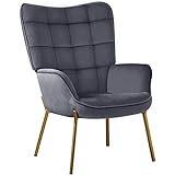 Yaheetech moderner Sessel Relaxsessel für Wohnzimmer, Retro Vintage Ohrensessel Lesesessel Loungesessel Stuhl...