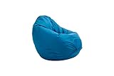 Bruni Sitzsack Classico M in Blau – Sitzsack mit Innensack zum Zocken & Lesen, Indoor- und Outdoor-geeignet,...
