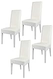 Tommychairs - 4er Set Moderne Stühle Luisa für Küche und Esszimmer, robuste Struktur aus lackiertem...