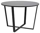 AC Design Furniture Albert runder Esstisch schwarz, Esszimmertisch rund, einfach zu montieren, Tisch mit...