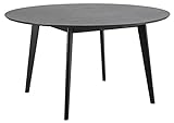 AC Design Furniture Roxanne Runder Esstisch für 5 Personen in Schwarz, Ø: 140 x H: 76 cm, Küchentisch mit...