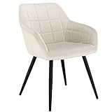 WOLTU® Esszimmerstuhl BH93cm-1 1 Stück Küchenstuhl Polsterstuhl Wohnzimmerstuhl Sessel mit Armlehne,...