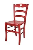 t m c s Tommychairs - Stuhl Cuore für Küche und Esszimmer, Robuste Struktur aus Buchenholz, in Anilinfarbe...