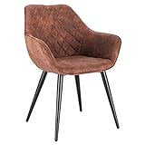 WOLTU Esszimmerstühle BH231br-1 1x Küchenstuhl Wohnzimmerstuhl Polsterstuhl mit Armlehen Design Stuhl...