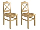 Erst-Holz® Küchenstuhl Massivholzstuhl Esszimmerstuhl Kiefer 2X Stühle 90.71-20-D