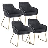 WOLTU Esszimmerstühle BH246dgr-4 4er Set Küchenstühle Wohnzimmerstuhl Polsterstuhl Design Stuhl mit...