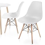 MIADOMODO® Esszimmerstühle 2er 4er 6er 8er Set - Küchenstuhl im skandinavischen Stil aus Kunststoff, Metall...
