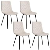 Lestarain Esszimmerstühle 4er Set, Küchenstuhl mit Rückenlehne, Design Stuhl modern, Samtstuhl mit...