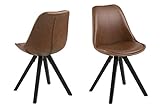 Eine Marke von Amazon - Movian Arendsee - Set aus 2 Esszimmerstühlen, 55 x 48,5 x 85 cm, Braunes PU-Leder,...