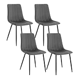 Klihome Esszimmerstühle 4er Set, Küchenstuhl, Esstisch Stuhl, Polsterstuhl, Wohnzimmerstuhl, Design Stuhl,...