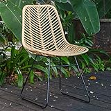 Casa Moro Rattan-Stuhl Valencia Natur aus Naturrattan handgeflochten | Premium Qualität Vintage Korb-Stuhl |...